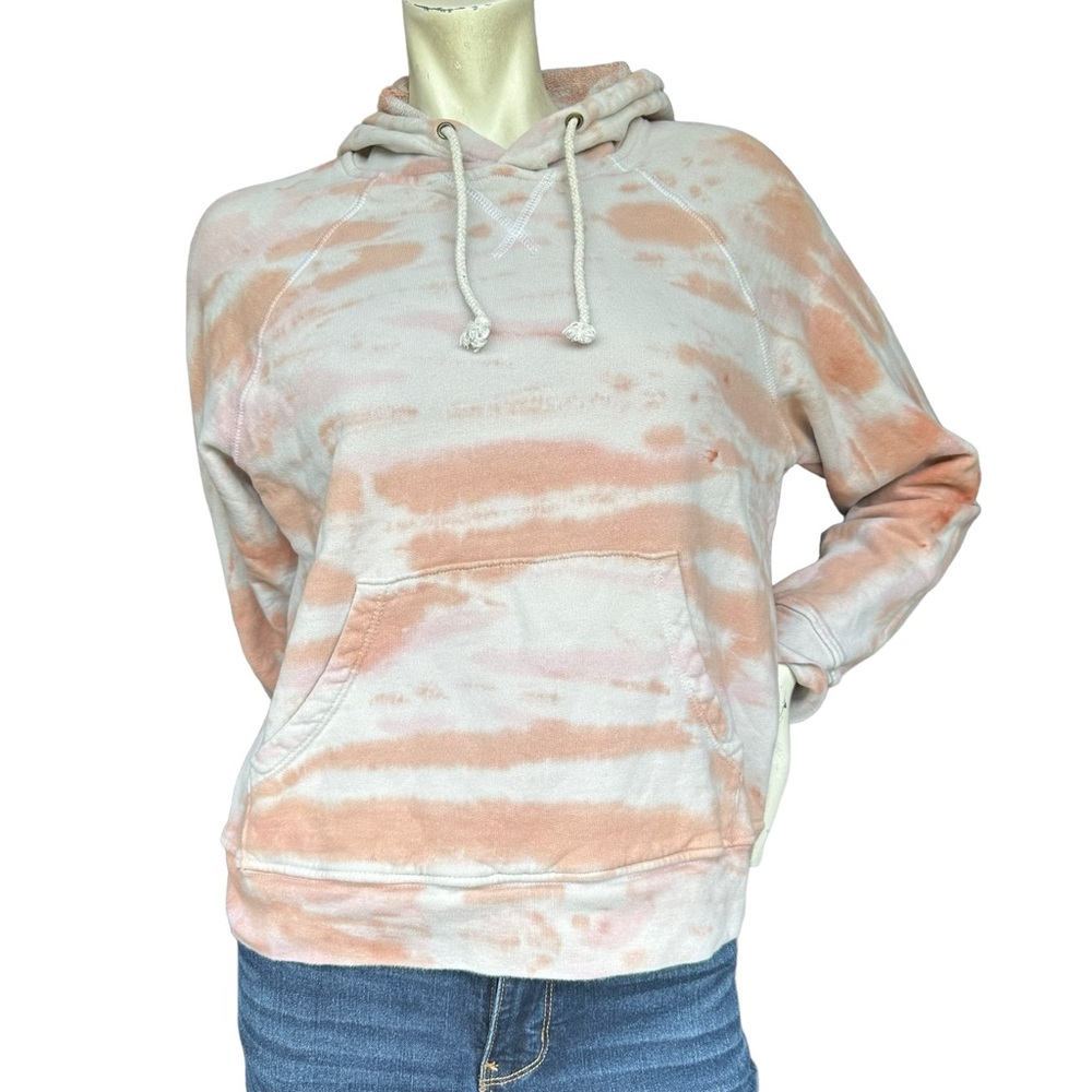 Mother "The Square Hoodie" Tie Dye Pullover Sweatshirt in Sugar Plum Fairy Med
